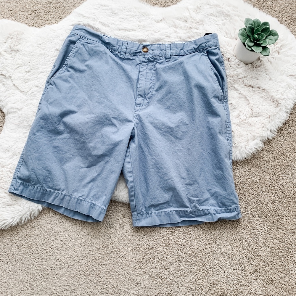 Tommy Hilfiger Light Blue Flat Front Chino Shorts- Size 36 - Picture 1 of 8